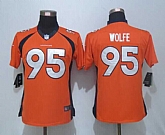 Women Limited Nike Denver Broncos #95 Derek Wolfe Orange Team Color Stitched Jersey,baseball caps,new era cap wholesale,wholesale hats